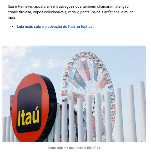 case rock in rio e itaú: roda gigante